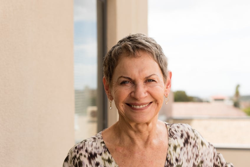 Older woman smiling