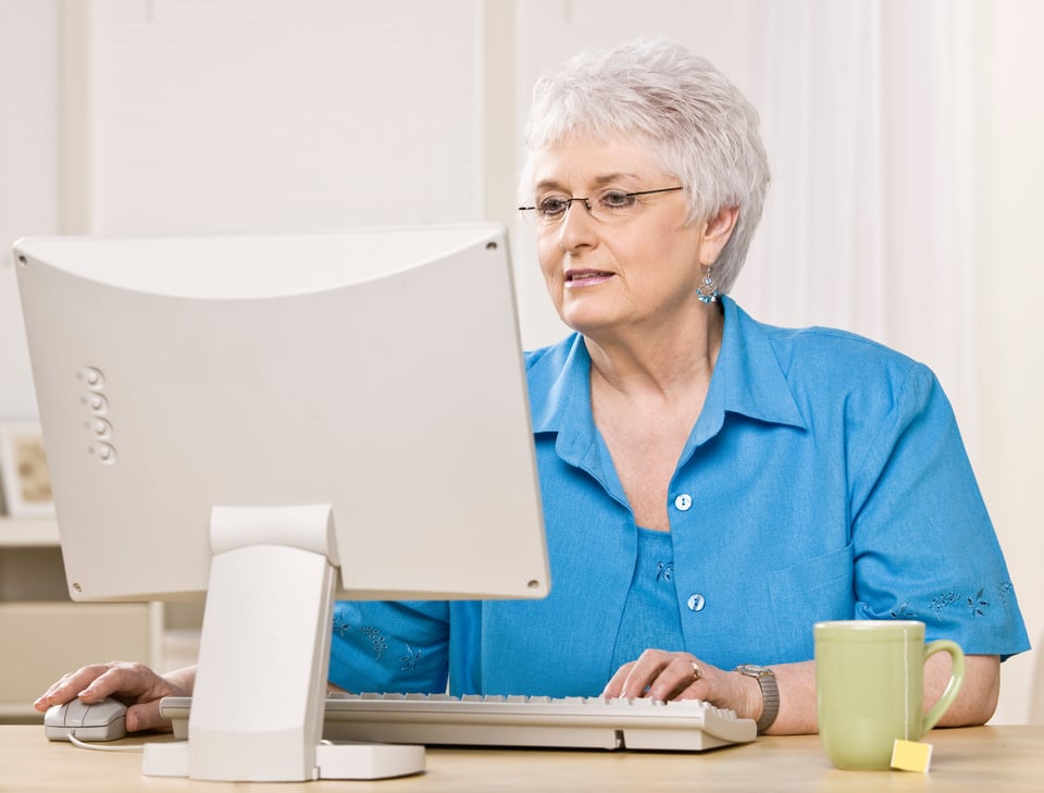 Older Woman on Computer